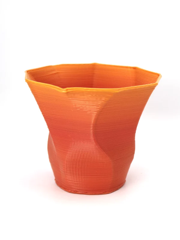 PokUP "Flowly" Orange Flower Pot front view