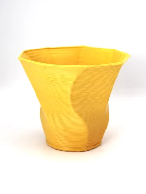 PokUP "Flowly" Yellow Flower Pot front view