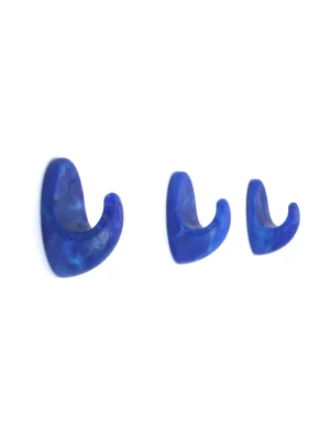 Blue recycled plastic R-HDPE hooks