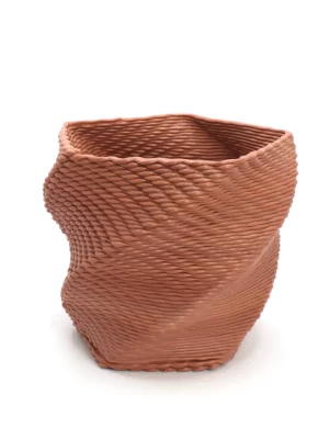 light brown plastic flower pot 3D print