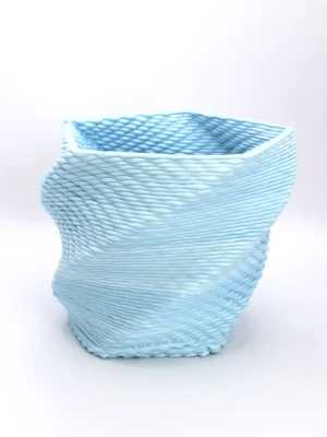 recycled plastic sky blue flower pot